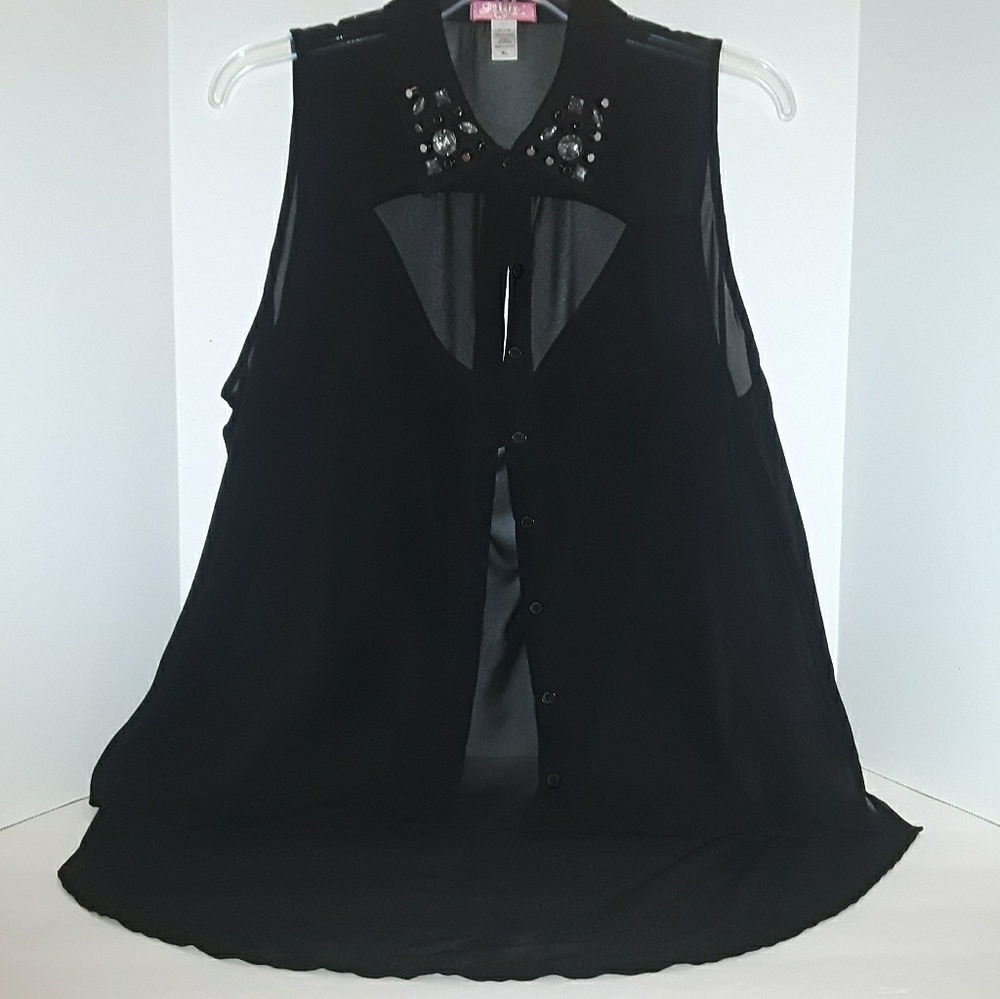 SIX DEGREES OF SEPARATION STUD SHEER HIGH LOW NWOT